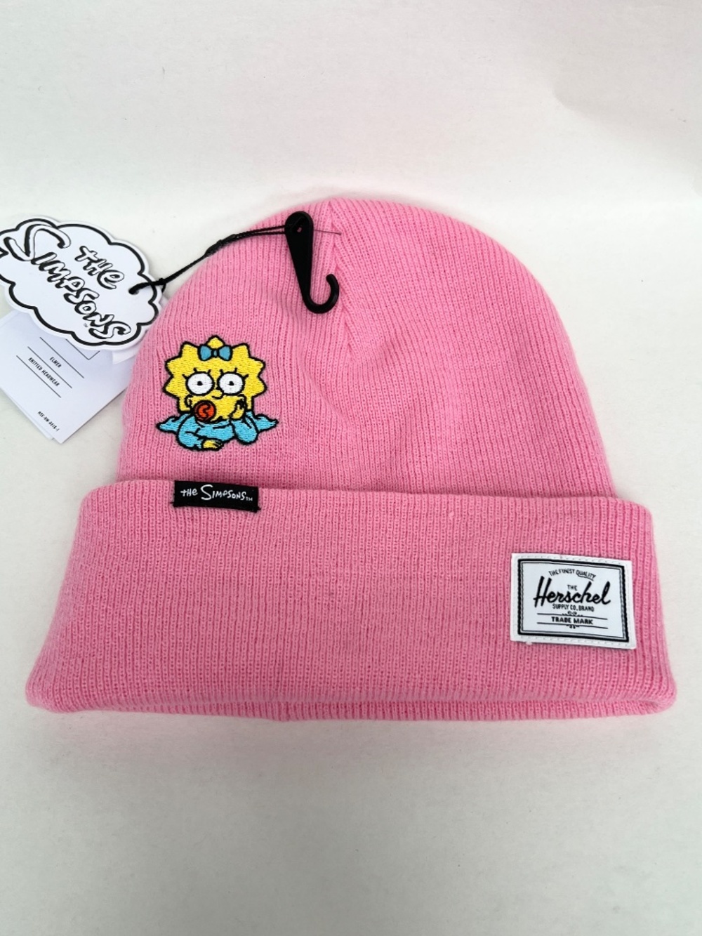 Herschel X Simpsons Beanie Toque Hat Maggie Pink Elmer Knitted Headgear New NWT
